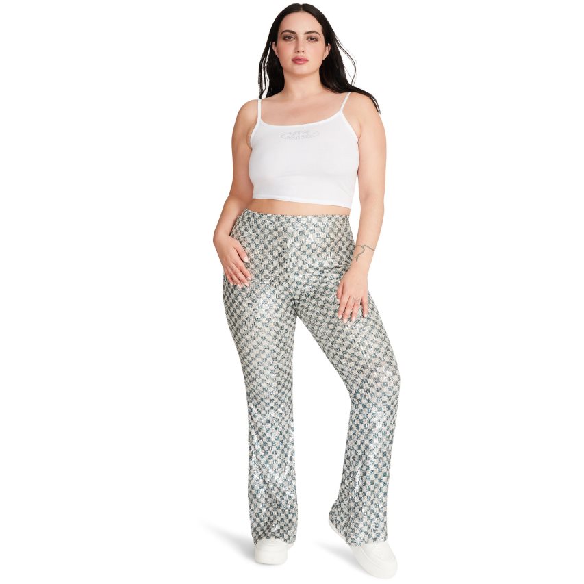 Silver Steve Madden Shae Women\'s Pants | PH 6107ZDQ